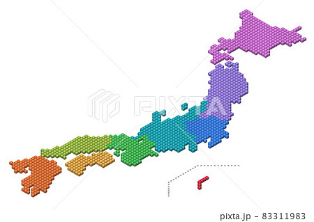 沖縄地図のイラスト素材集 ピクスタ