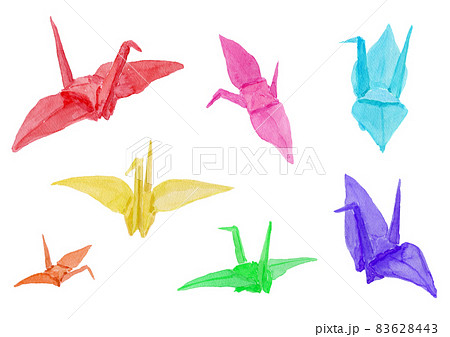 折り鶴のイラスト素材