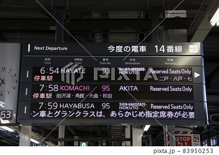 新幹線案内板の写真素材 - PIXTA