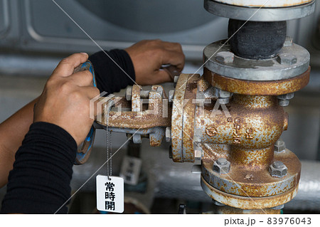 開閉バルブの写真素材