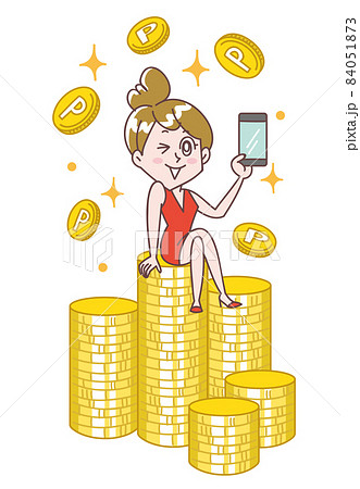 女性 ドレス 座る 人物のイラスト素材