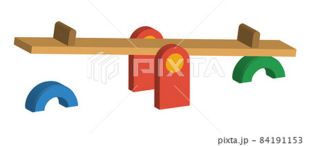シーソーのイラスト素材集 ピクスタ