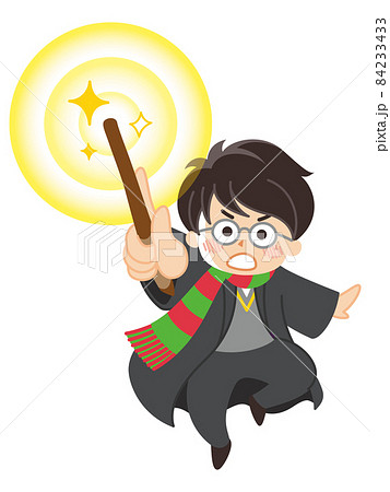 魔法使い 魔法 魔術師 男の子のイラスト素材