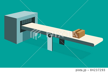 ベルトコンベアのイラスト素材