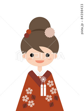 和装ヘアスタイルのイラスト素材