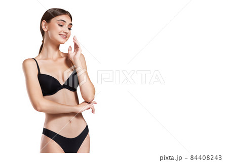 A beautiful young woman with very large natural - Stock Photo [78087768]  - PIXTA