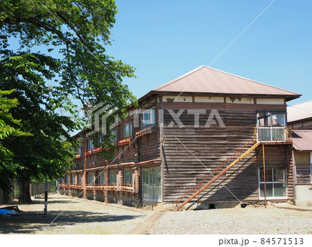 富岡製糸場 寄宿舎 群馬県 国指定史跡の写真素材