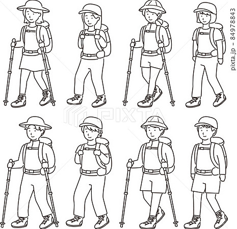 ベクター モノクロ 山 シンプルのイラスト素材