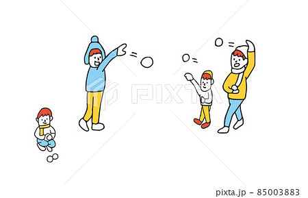 雪合戦のイラスト素材集 ピクスタ