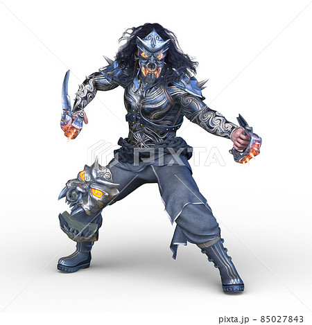 二刀流の写真素材