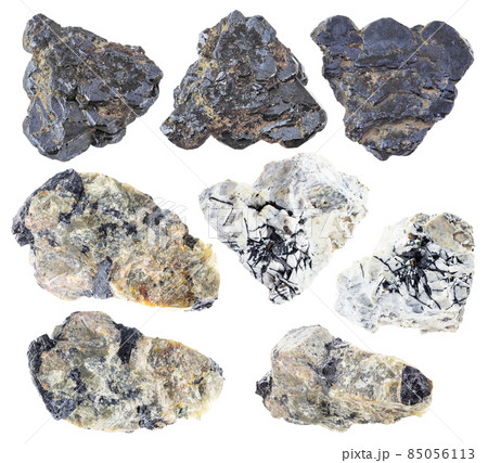 set of various rough green minerals with names - Stock Photo [85056027] -  PIXTA