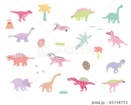 怪獣 イラスト 恐竜 かわいいのイラスト素材