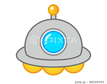 Ufo イラスト かわいい シンプルのイラスト素材