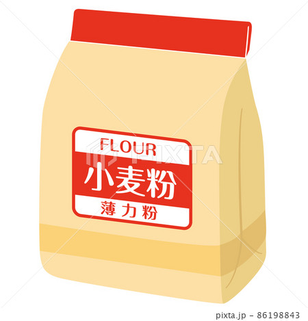 小麦粉 薄力粉 粉 食材のイラスト素材