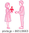 男女 カップル プレゼント ファンシー かわいい おしゃれ ファンシー 線画 シンプル イラストのイラスト素材 男女 カップル プレゼント ファンシー かわいい おしゃれ ファンシー 線画 シンプル イラストのイラスト素材