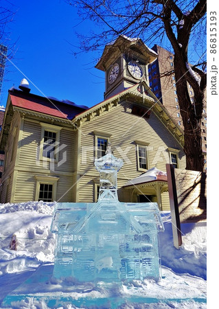 さっぽろ雪まつり 雪まつり 氷像 氷の写真素材