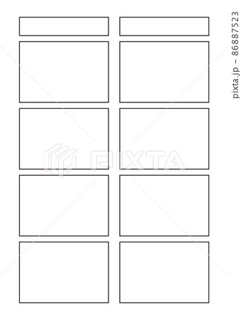 4コマ漫画枠 背景の写真素材