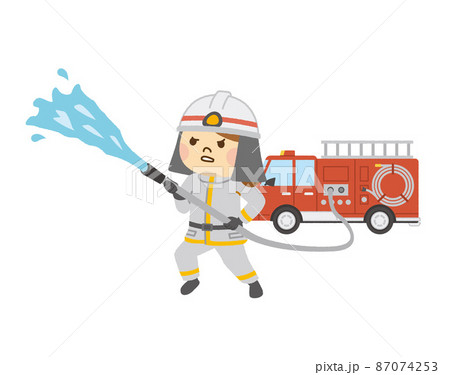 消防団のイラスト素材