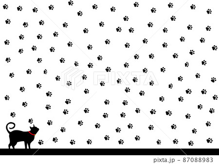 イラスト 背景 壁紙 肉球のイラスト素材