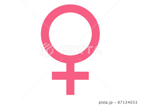 女性 マーク 記号 雌の写真素材