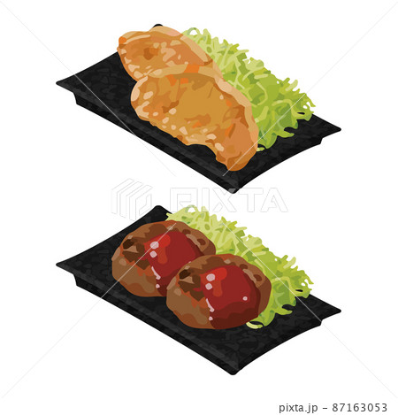 ハンバーグのイラスト素材集 ピクスタ