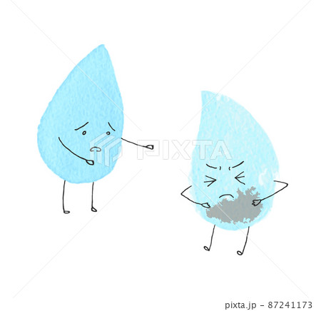 水質汚染のイラスト素材