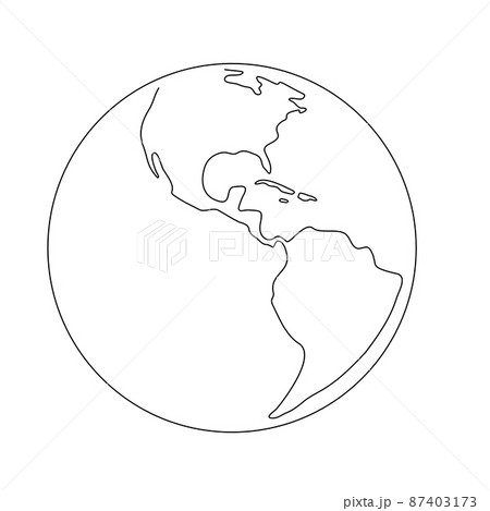 地球 モノクロ 白黒 世界の写真素材