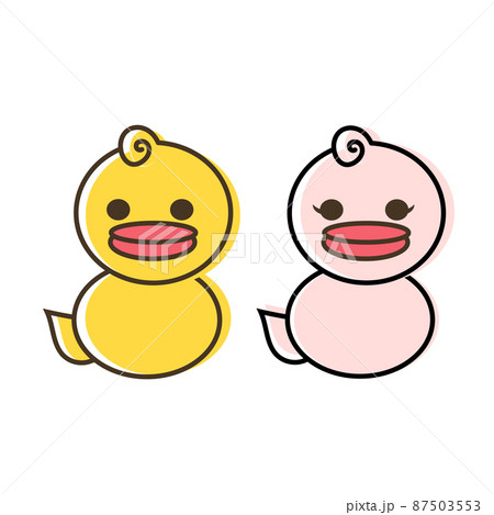 にわとり グラフィック アイコン シンプルのイラスト素材