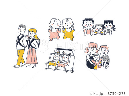 おんぶのイラスト素材集 ピクスタ