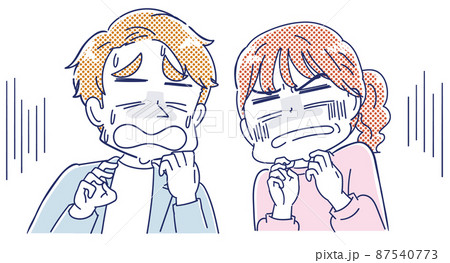 表情 びっくり 驚き 驚くのイラスト素材