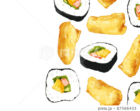 いなり寿司のイラスト素材