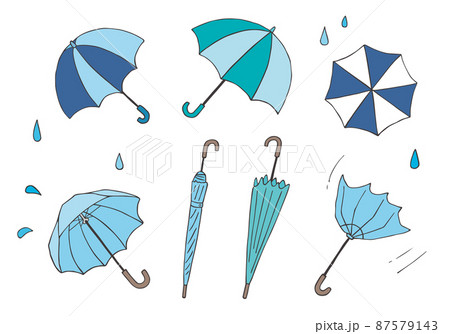 かさ 傘 イラスト 可愛いのイラスト素材