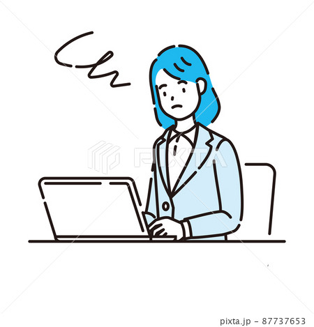 メランコリックのイラスト素材