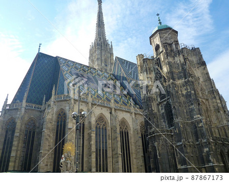 版画ウィーン サンシュテファン寺院