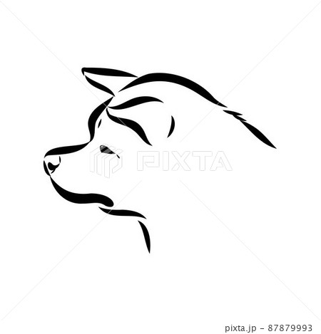 わんこ 犬 耳 お面のイラスト素材