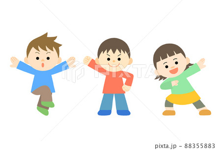 決めポーズのイラスト素材