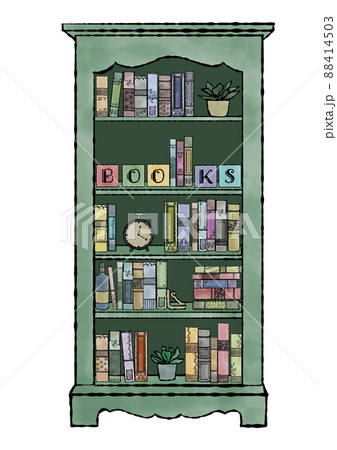 本 本棚 水彩 図書館のイラスト素材 - PIXTA