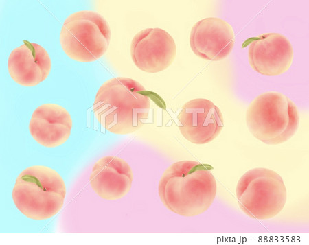 桃のイラスト素材集 ピクスタ