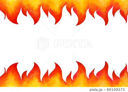 火炎 フレーム 炎 枠のイラスト素材