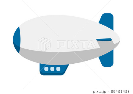 飛行船 乗り物 かわいい イラストのイラスト素材