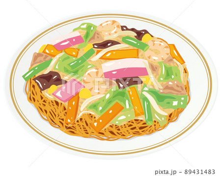長崎皿うどんのイラスト素材