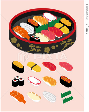 寿司ネタのイラスト素材