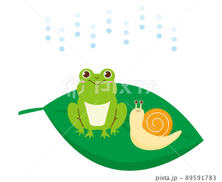 カエル 蛙 両生類 アマガエルのイラスト素材