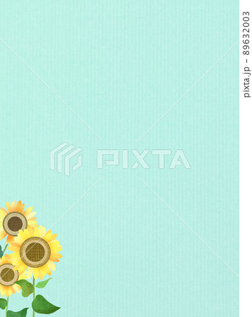 背景 ひまわり 向日葵 おしゃれの写真素材