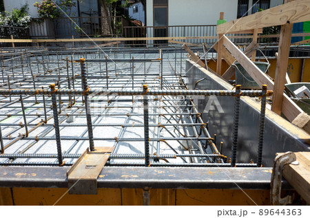 戸建て住宅の基礎工事現場のイメージ