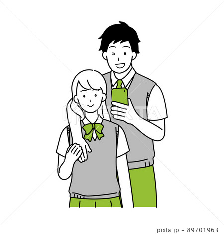 ハグ カップルのイラスト素材