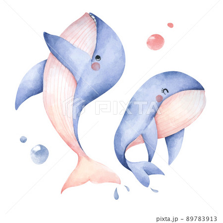 日本最大の ピースフルクジラさんのイラスト原画◎ 絵画 - 絵画