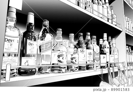 カウンターバーのイラスト素材