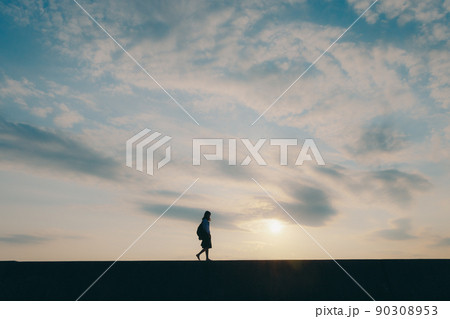 切ない 空 夕日の写真素材 切ない 空 夕日の写真素材