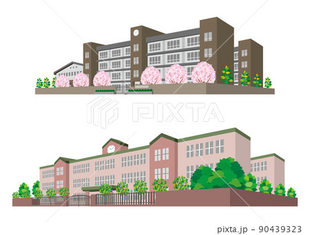 校舎のイラスト素材集 ピクスタ